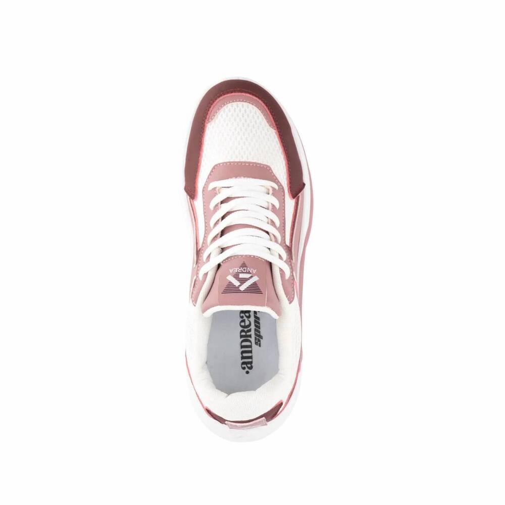 NEW ANDREA women’s cushioned sole comfort sneakers in pink / white - Picture 5 of 5